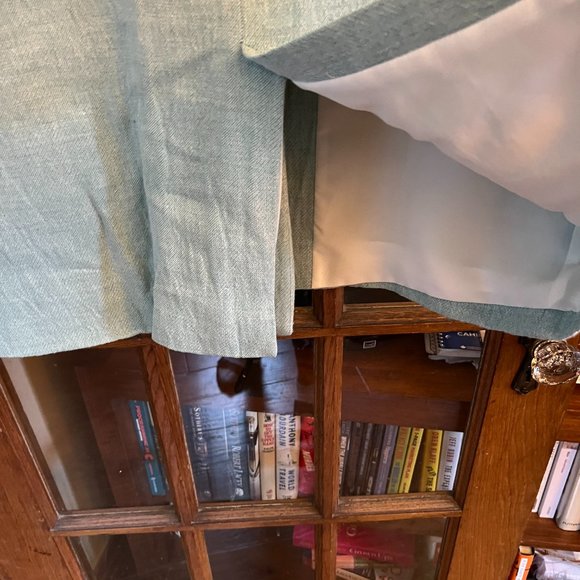 Zara Basic Outerwear Spring Coat Mint Green, white lining & button.  Size XL - Picture 5 of 9